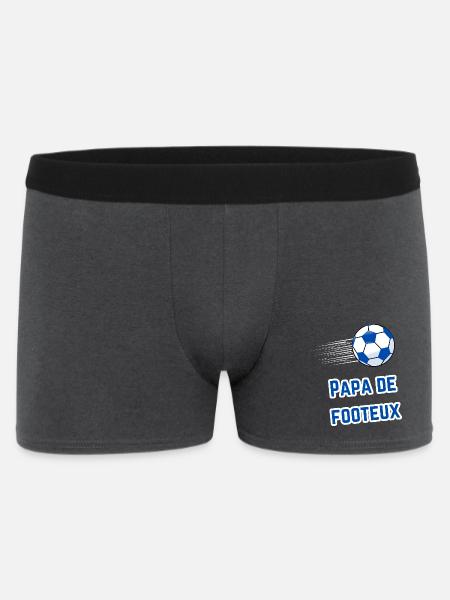 Dad Supporter Football T-Shirt - Men's Boxer Shorts - charcoal grey