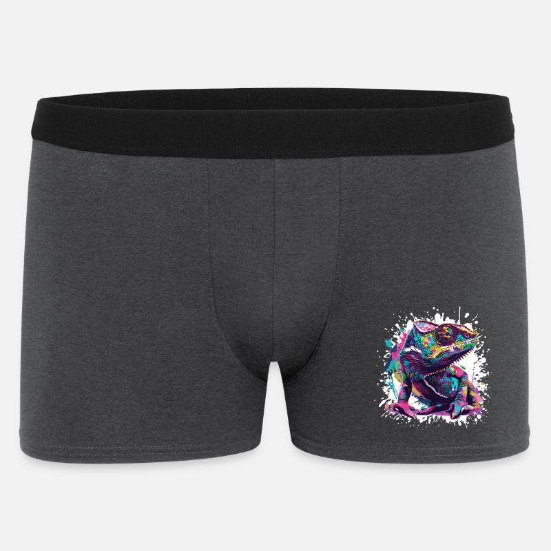  Gecko Spritzer - Männer Boxer Shorts - Anthrazit