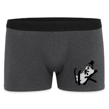 Bonhomme de neige - Boxer Homme - charbon - Devant