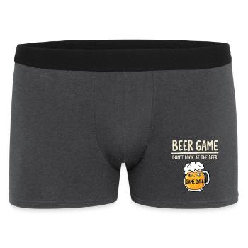Bier Spiel Nicht Gucken - Männer Boxer Shorts - Anthrazit - Vorne