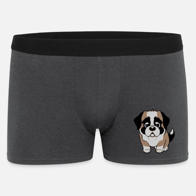 bernhardiner hund - Männer Boxer Shorts - Anthrazit