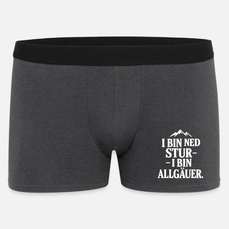 Fierté du dialecte de l’Allgäu - Boxer Homme - charbon