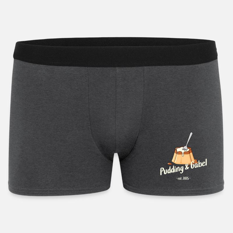 Pudding und Gabel - Est. 2025 - Männer Boxer Shorts - Anthrazit