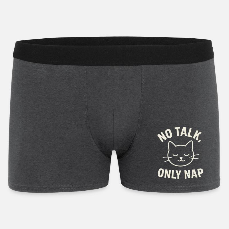 Nap – Katze - Männer Boxer Shorts - Anthrazit