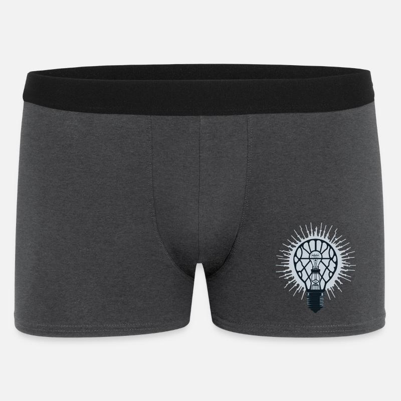 Leuchtende Idee: Inspirations-Glühbirne - Männer Boxer Shorts - Anthrazit