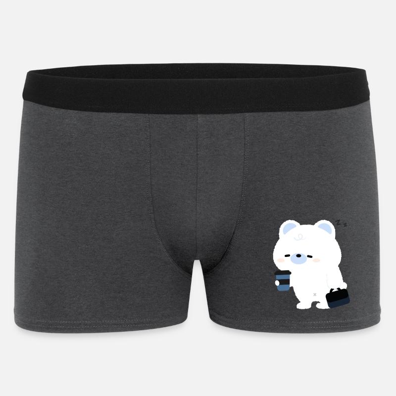 Eisbär-Kaffee - Männer Boxer Shorts - Anthrazit