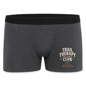 Berge – Trail Therapy Club - Männer Boxer Shorts - Anthrazit - Vorne