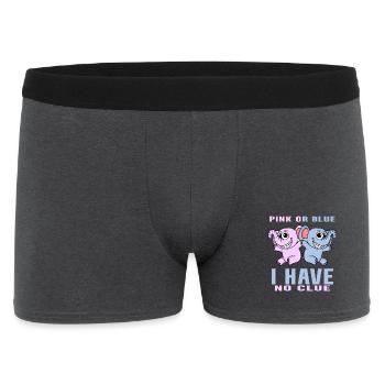 Pink oder Blau - Männer Boxer Shorts - Anthrazit - Vorne
