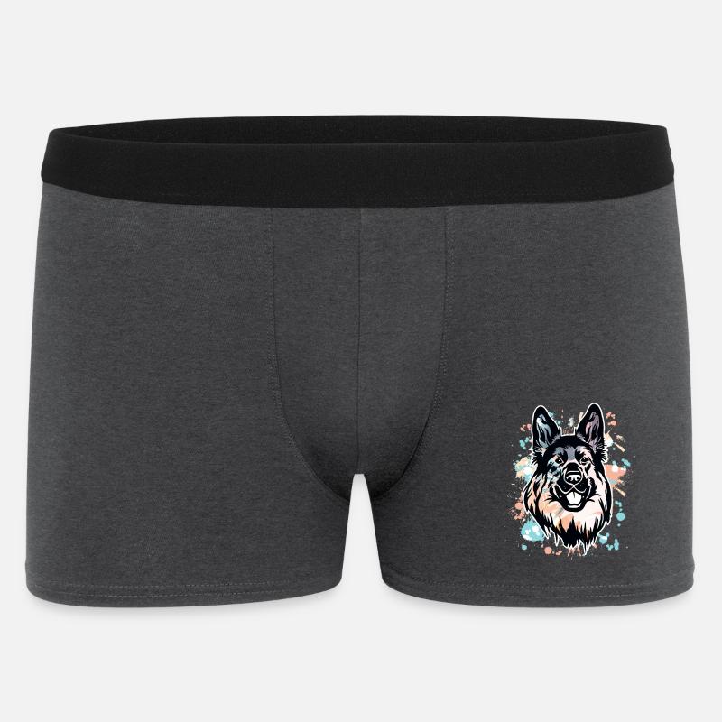 Deutscher Schäferhund - Männer Boxer Shorts - Anthrazit