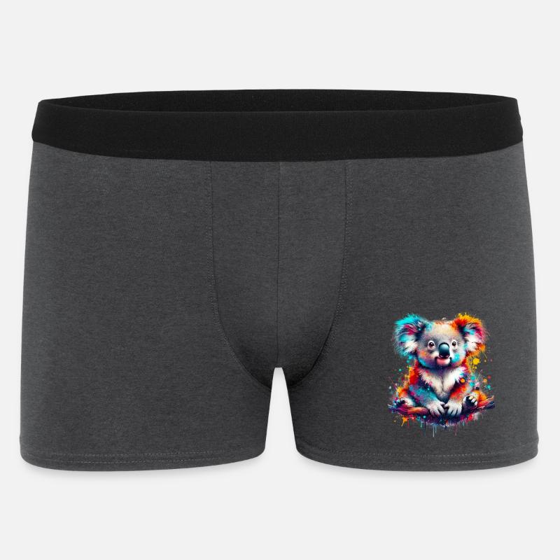 Koala - Männer Boxer Shorts - Anthrazit