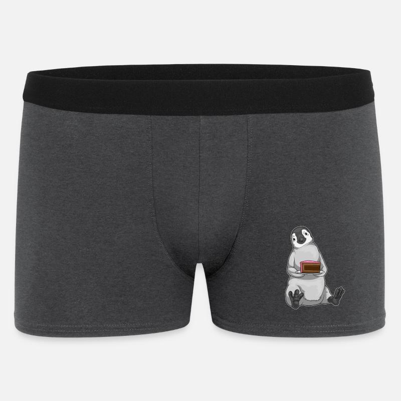 Pinguin Kuchen - Männer Boxer Shorts - Anthrazit