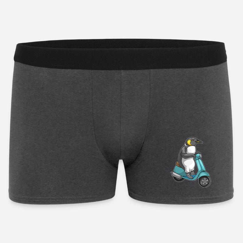 Pinguin Motorroller - Männer Boxer Shorts - Anthrazit