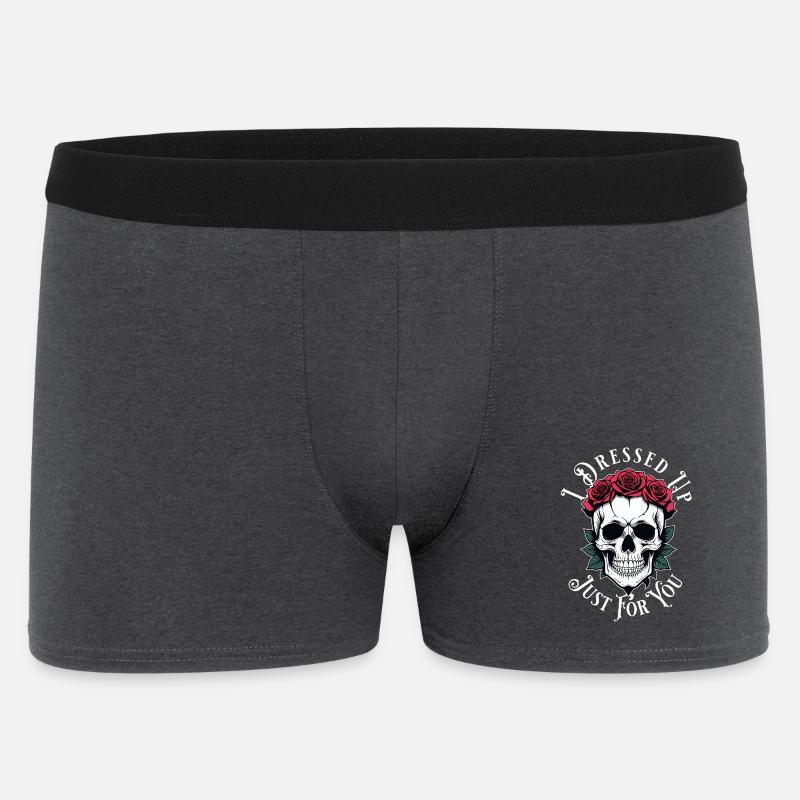 romantisch düster Totenkopf - Männer Boxer Shorts - Anthrazit