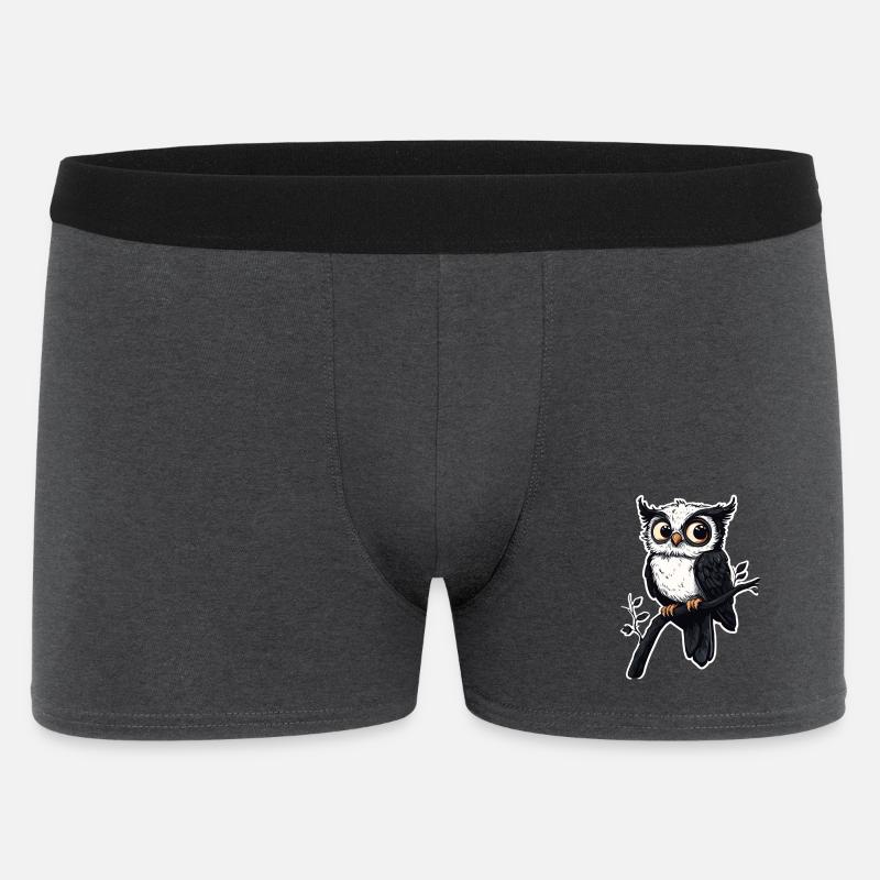 Eule - Männer Boxer Shorts - Anthrazit