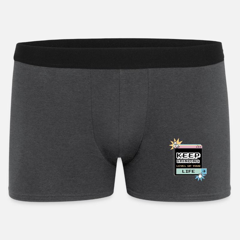 Keep Grinding Motivation Quotidienne Persévérance - Boxer Homme - charbon