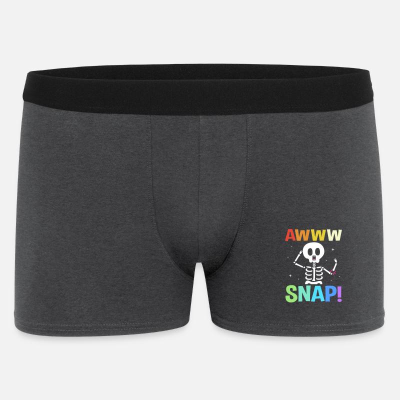 Knochenbruch Halloween Skelett Knochen Armbruch - Männer Boxer Shorts - Anthrazit