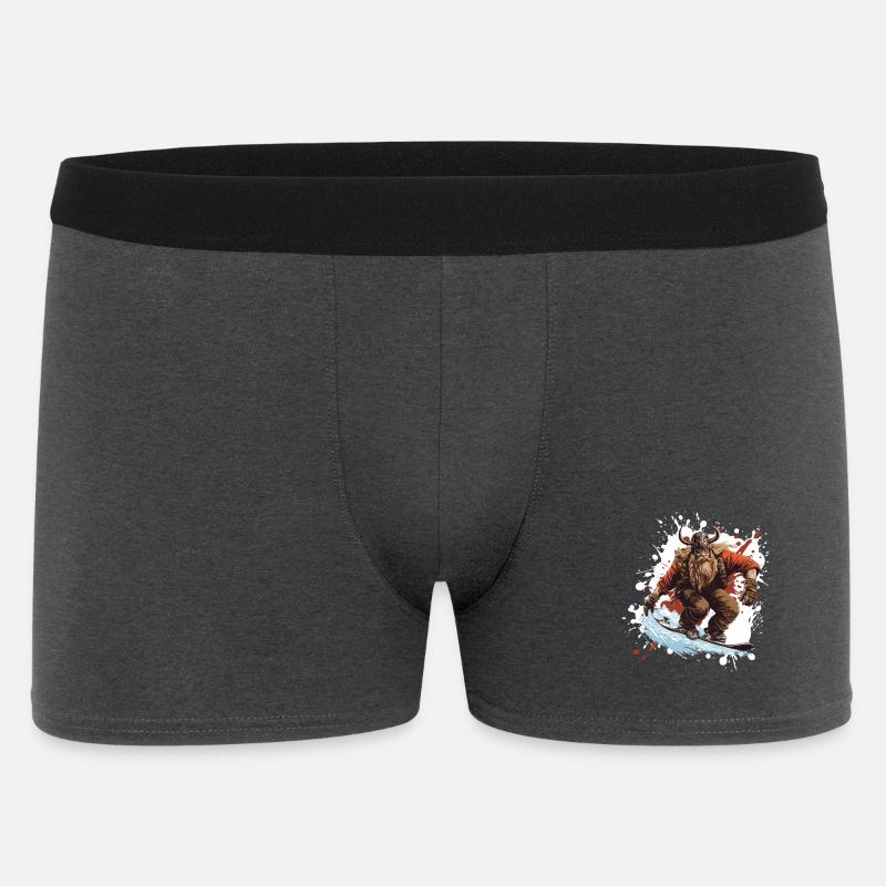 Wikinger Snowboard - Männer Boxer Shorts - Anthrazit