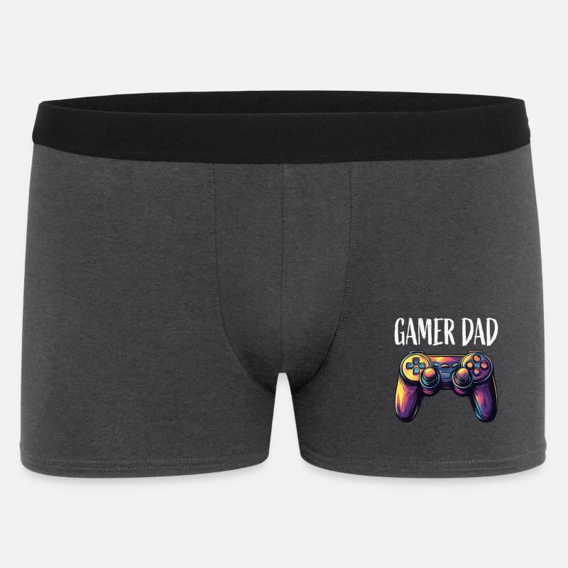 Gamer Dad Controller Neon - Boxer Homme - charbon