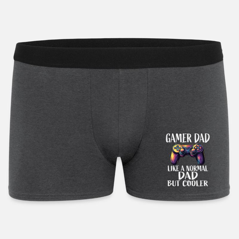 Gamer Dad Cooler Controller Spruch - Männer Boxer Shorts - Anthrazit