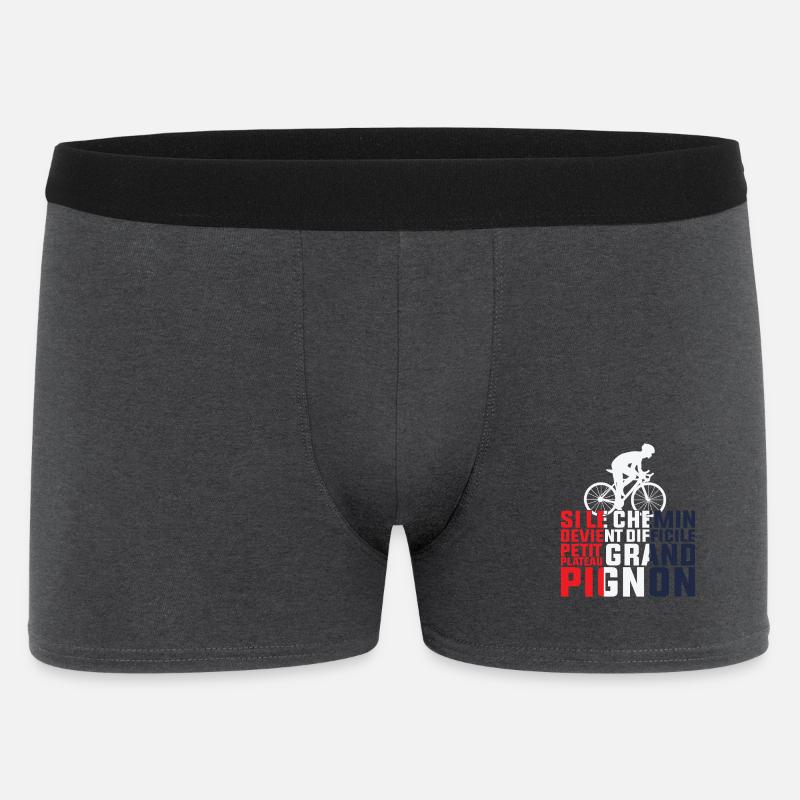 Wenn der Weg schwierig wird – Radfahrer-Geschenk - Männer Boxer Shorts - Anthrazit