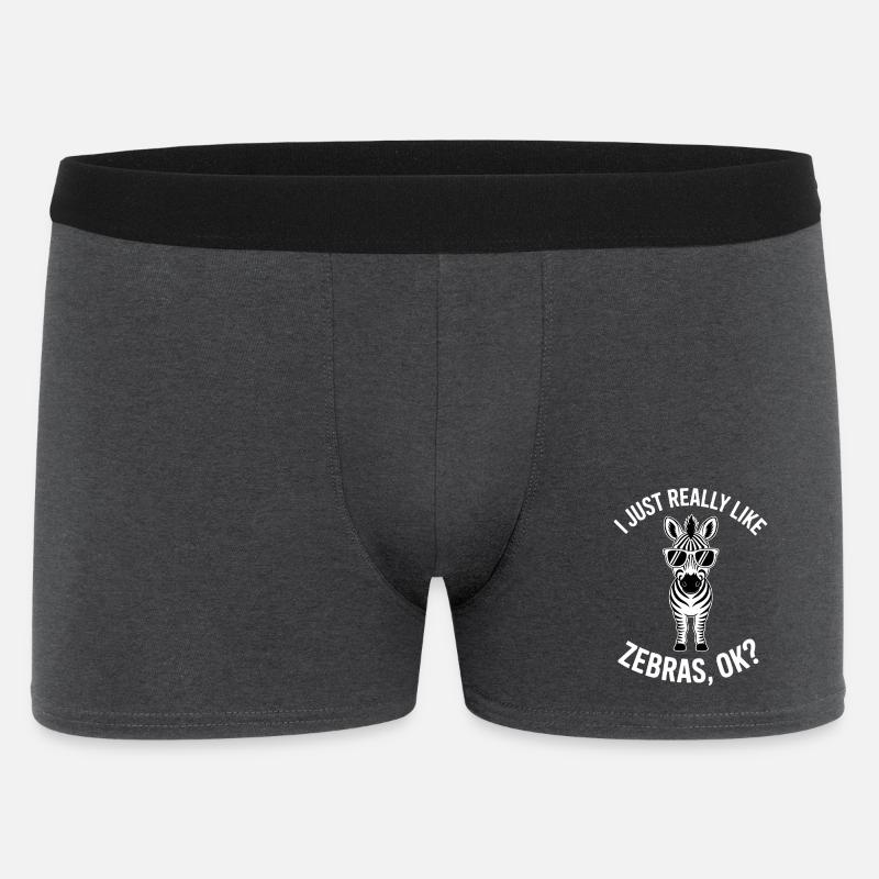 Zebra Spruch Lustiges Zebra Geschenk - Männer Boxer Shorts - Anthrazit