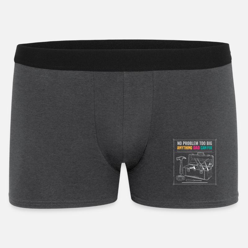 Dad Fix It Toolbox Grafik  - Männer Boxer Shorts - Anthrazit
