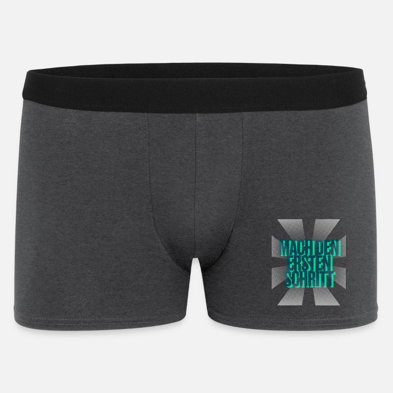 Mach den ersten Schritt – Mut Statement - Männer Boxer Shorts - Anthrazit