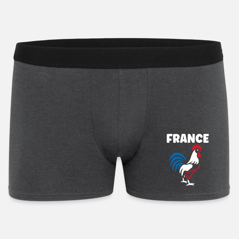 Dreikolor-Hahn Frankreichs - Männer Boxer Shorts - Anthrazit