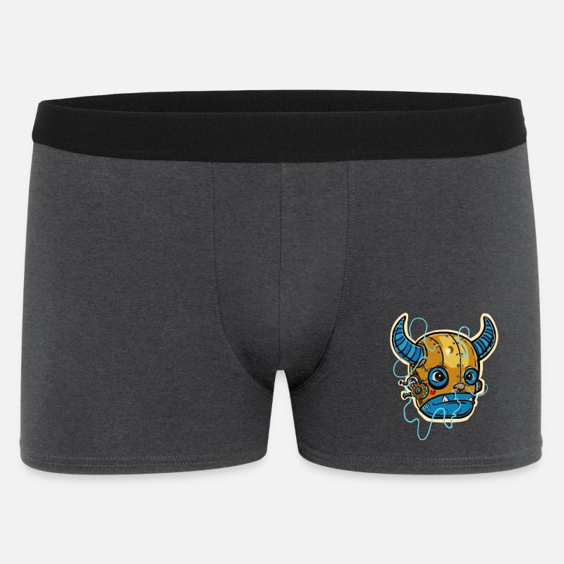Steampunk Mechanischer Bulle - Männer Boxer Shorts - Anthrazit