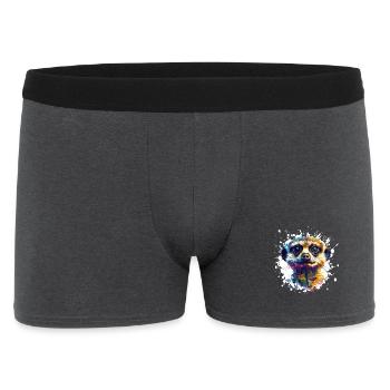 Meerkat Portrait Splash - Men's Boxer Shorts - charcoal grey - Front