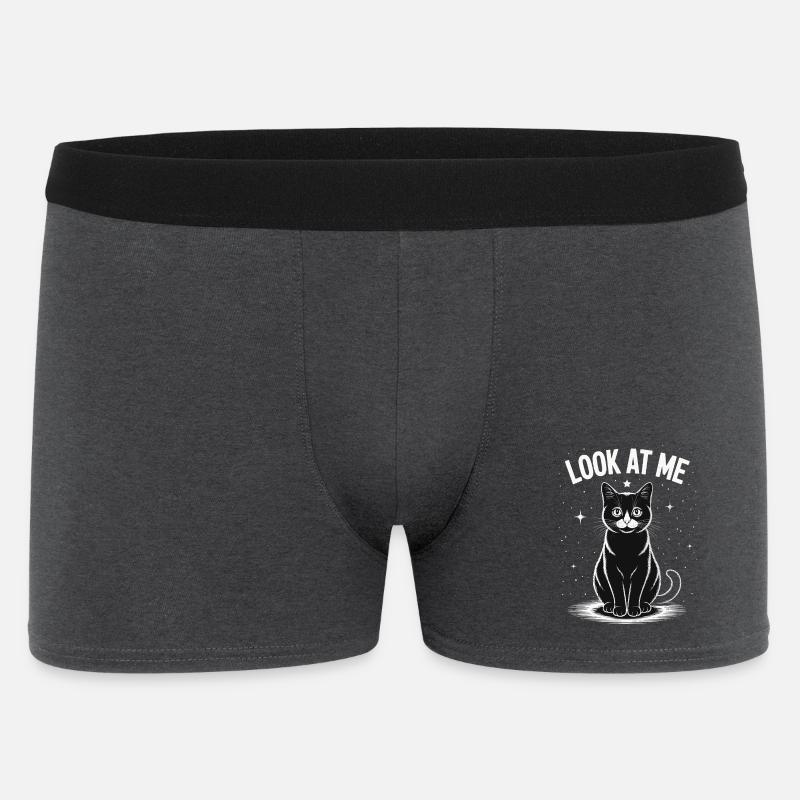 Regarde-moi - Ciel étoilé de chat - Boxer Homme - charbon