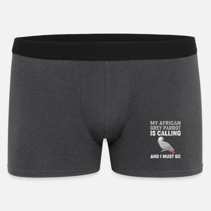 Papagei Grau Graupapagei - Männer Boxer Shorts - Anthrazit