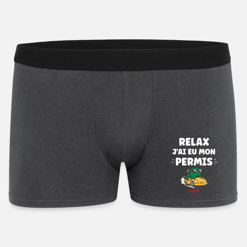 Führerschein-Humor - Männer Boxer Shorts - Anthrazit