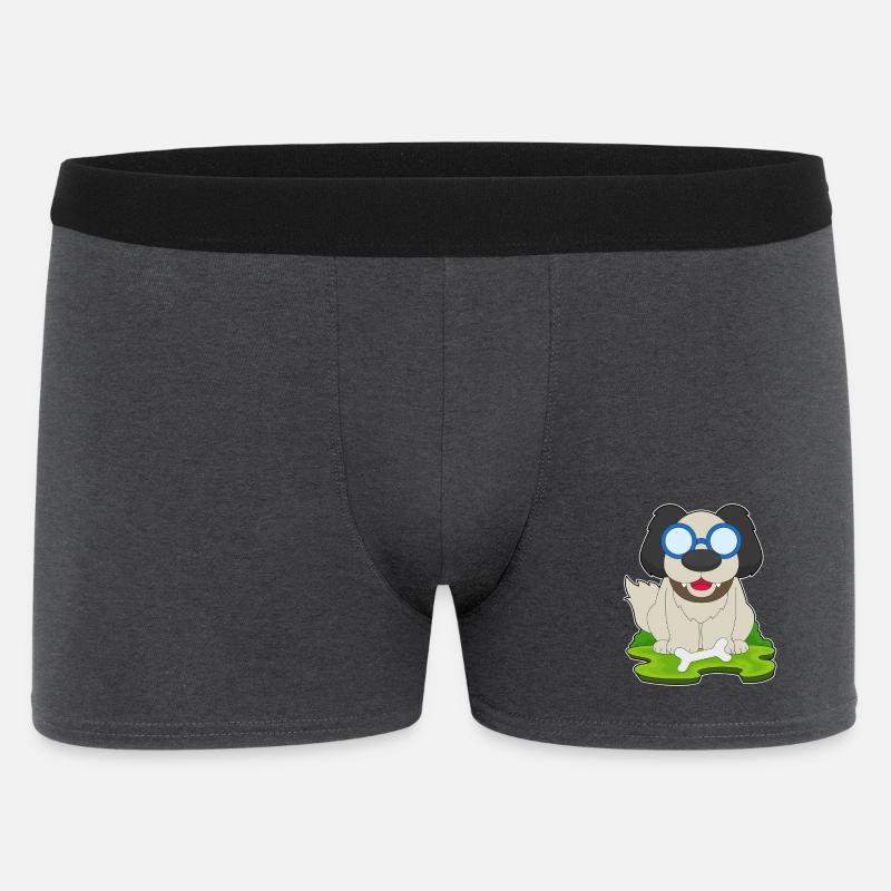 Hund Knochen - Männer Boxer Shorts - Anthrazit