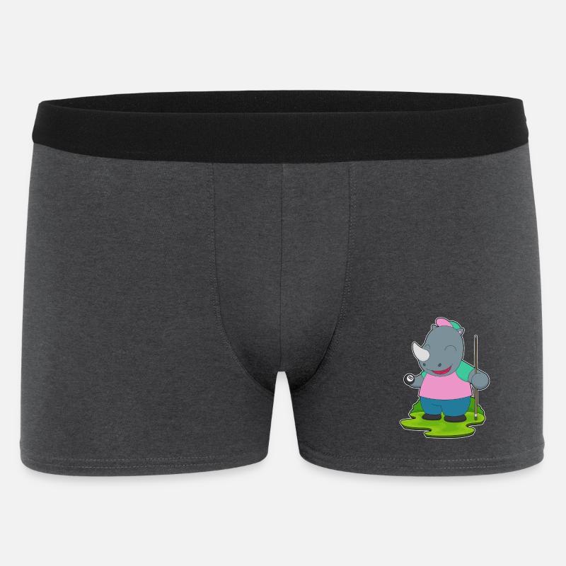Nashorn Billiard Queue Sport - Männer Boxer Shorts - Anthrazit