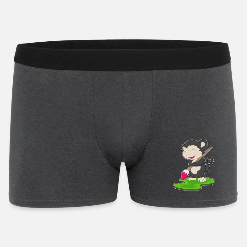 Pittore di scimmie con pennello - Boxer da uomo - antracite