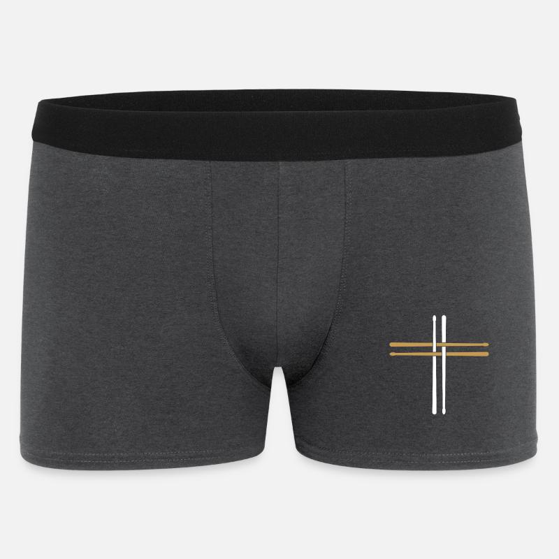 Drums, Drummer Drum Sticks - Men's Boxer Shorts - charcoal grey