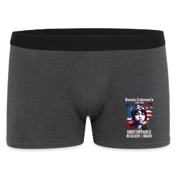 Bessie Coleman Courageous aviation pioneer - Men's Boxer Shorts - charcoal grey - Front