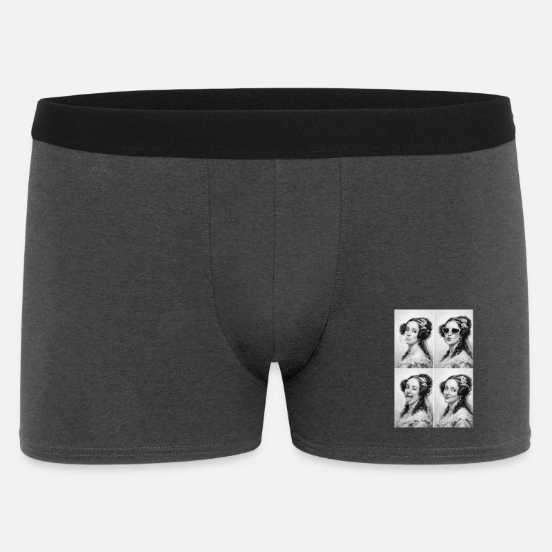 Ada Lovelace Collage - Männer Boxer Shorts - Anthrazit