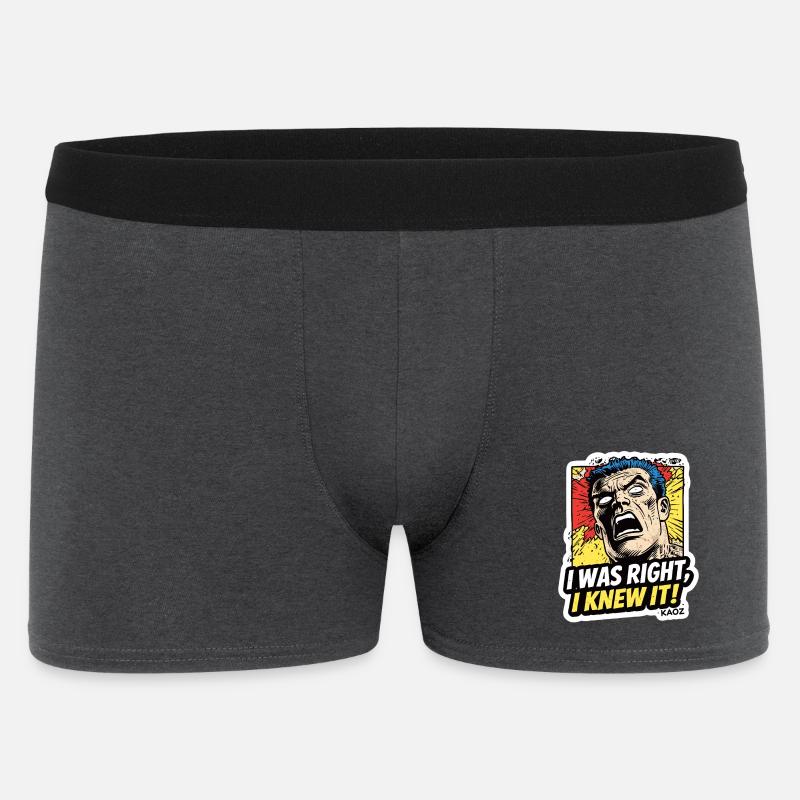 J’avais raison, je le savais, comique - Boxer Homme - charbon