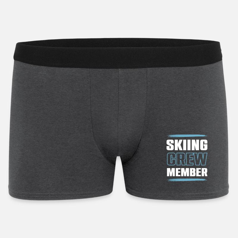 Skiing Crew - Männer Boxer Shorts - Anthrazit