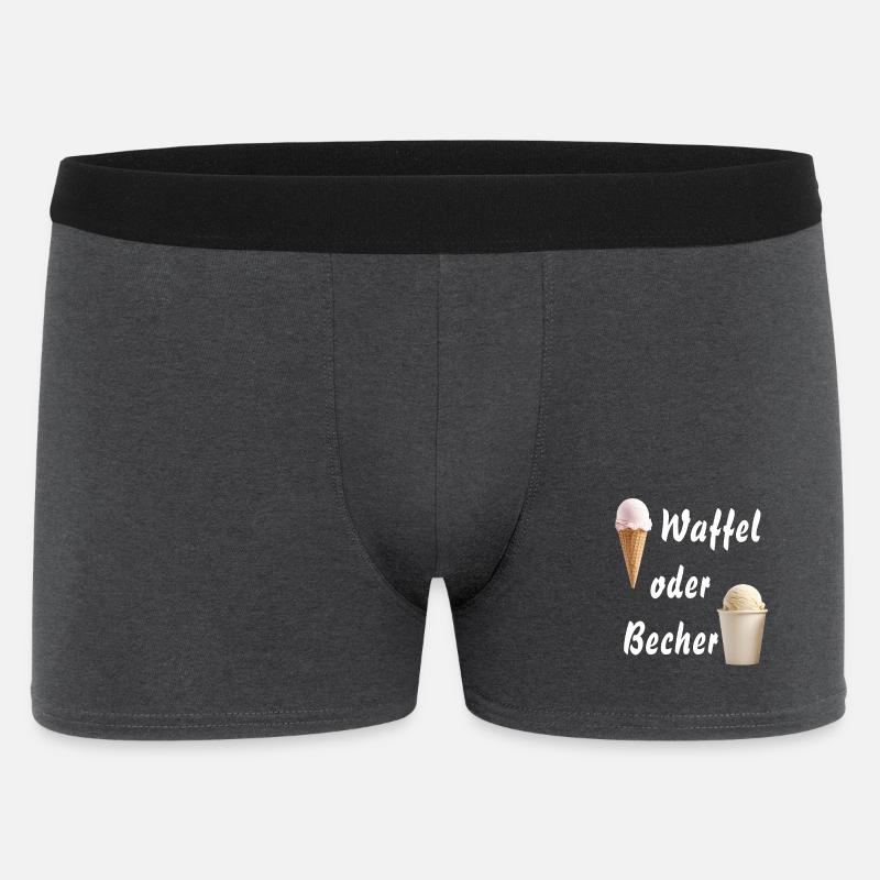 EIS WAFFEL ODER BECHER - Männer Boxer Shorts - Anthrazit
