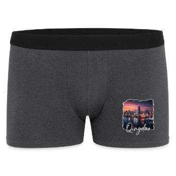Qingdao Abend Skyline - Männer Boxer Shorts - Anthrazit - Vorne