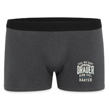 Egal Wie Hart Du Bist Brauer Sind Viel Härter - Männer Boxer Shorts - Anthrazit - Vorne
