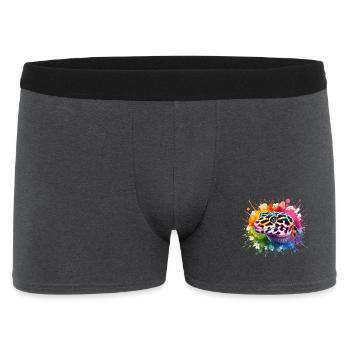 Leopardgecko Motiv - Männer Boxer Shorts - Anthrazit - Vorne