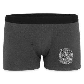 Odin mit Wölfen - Männer Boxer Shorts - Anthrazit - Vorne