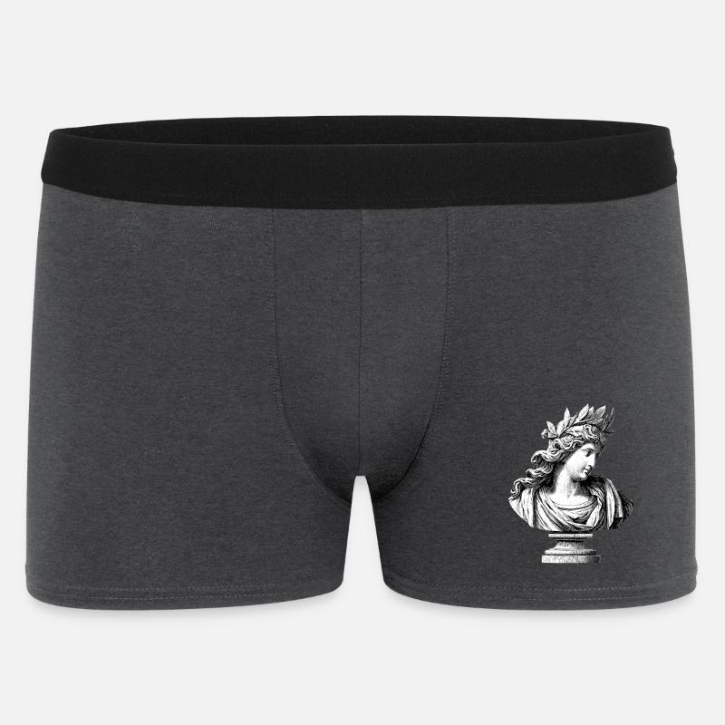 Ancient Goddess Bust – Classic Engraving - Men's Boxer Shorts - charcoal grey