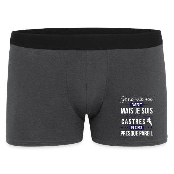 Je Ne Suis Pas Parfait Mais Je Suis Supporter D... - Boxer Homme - charbon - Devant