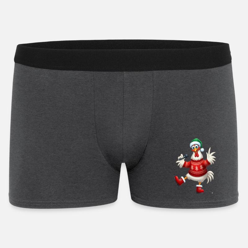Urlaub Singende Henne Pullover - Männer Boxer Shorts - Anthrazit