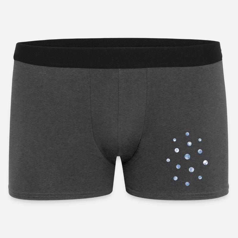 Blue Bokeh Light Points Pattern - Men's Boxer Shorts - charcoal grey